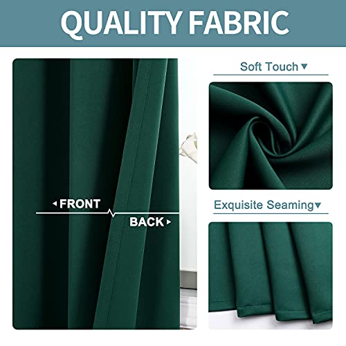 ChrisDowa Grommet Blackout Curtains for Bedroom and Living Room - 2 Panels Set Thermal Insulated Room Darkening Curtains (Dark Grey, 42 x 63 Inch)