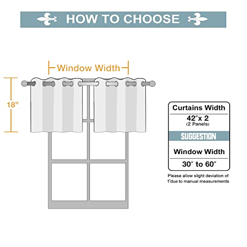 ChrisDowa Grommet Blackout Curtains for Bedroom and Living Room - 2 Panels Set Thermal Insulated Room Darkening Curtains (Dark Grey, 42 x 63 Inch)