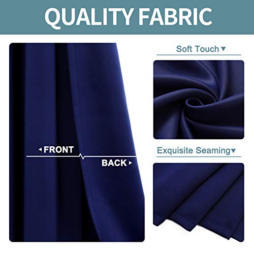 ChrisDowa Grommet Blackout Curtains for Bedroom and Living Room - 2 Panels Set Thermal Insulated Room Darkening Curtains (Dark Grey, 42 x 63 Inch)
