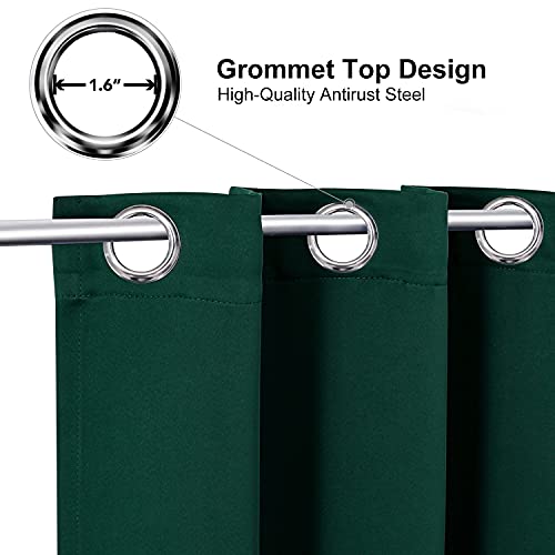ChrisDowa Grommet Blackout Curtains for Bedroom and Living Room - 2 Panels Set Thermal Insulated Room Darkening Curtains (Dark Grey, 42 x 63 Inch)
