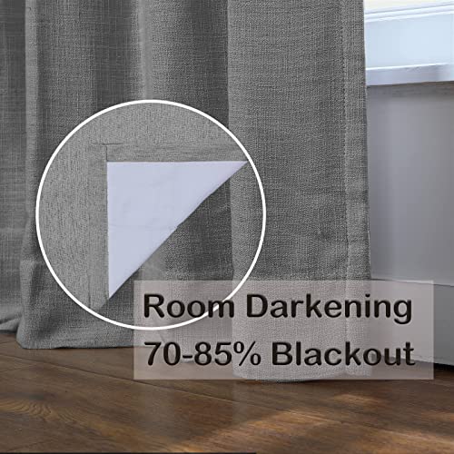 Drapifytex Pinch Pleat Polyester Faux Linen Curtain, 100 Inches Wide by 102 Inches Long, Beige Texture Curtains for Living Room and Bedroom (1 Panel)
