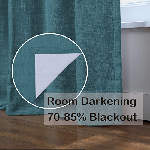 Drapifytex Pinch Pleat Polyester Faux Linen Curtain, 100 Inches Wide by 102 Inches Long, Beige Texture Curtains for Living Room and Bedroom (1 Panel)