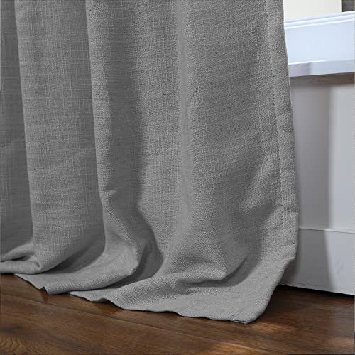 Drapifytex Pinch Pleat Polyester Faux Linen Curtain, 100 Inches Wide by 102 Inches Long, Beige Texture Curtains for Living Room and Bedroom (1 Panel)