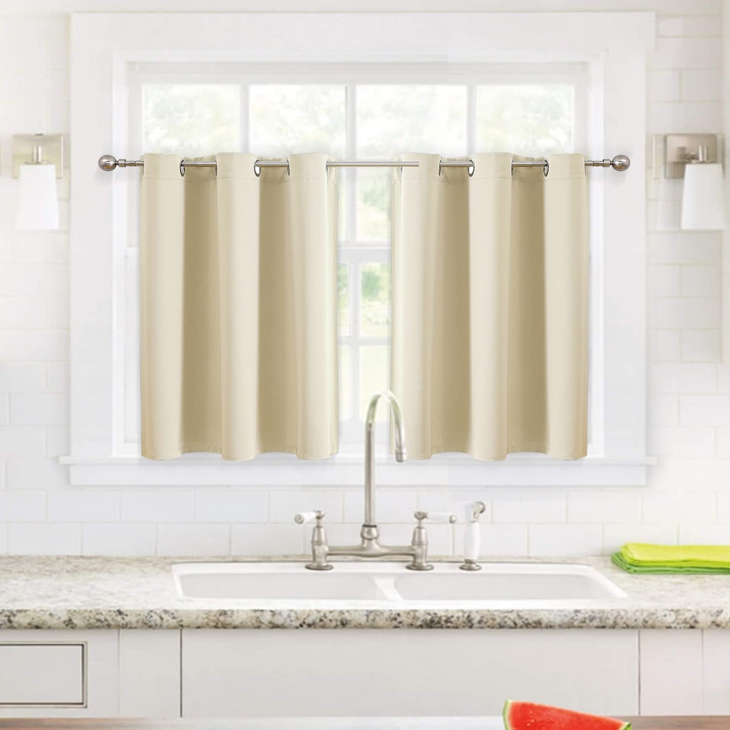 ChrisDowa Grommet Blackout Curtains for Bedroom and Living Room - 2 Panels Set Thermal Insulated Room Darkening Curtains (Dark Grey, 42 x 63 Inch)