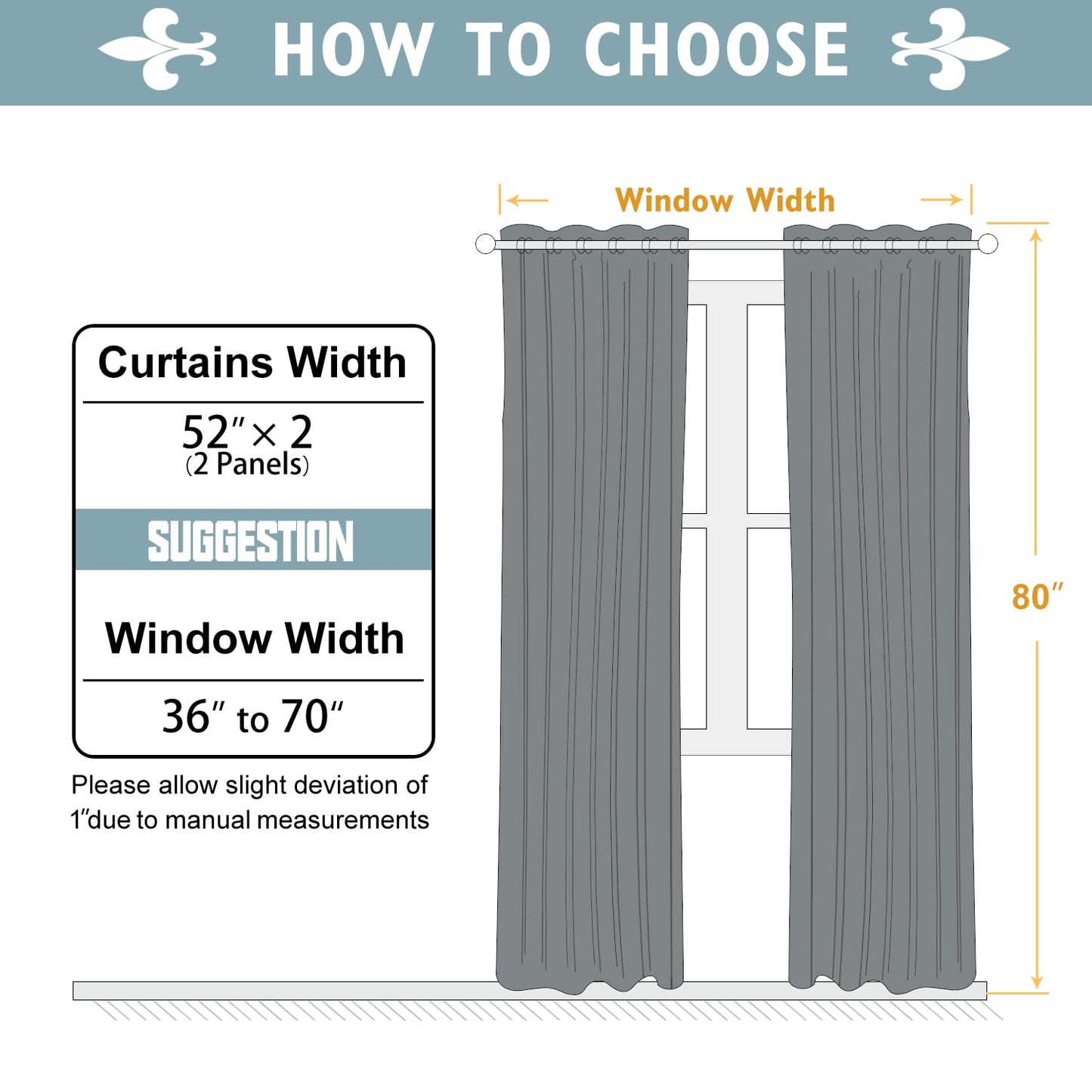 ChrisDowa Grommet Blackout Curtains for Bedroom and Living Room - 2 Panels Set Thermal Insulated Room Darkening Curtains (Dark Grey, 42 x 63 Inch)