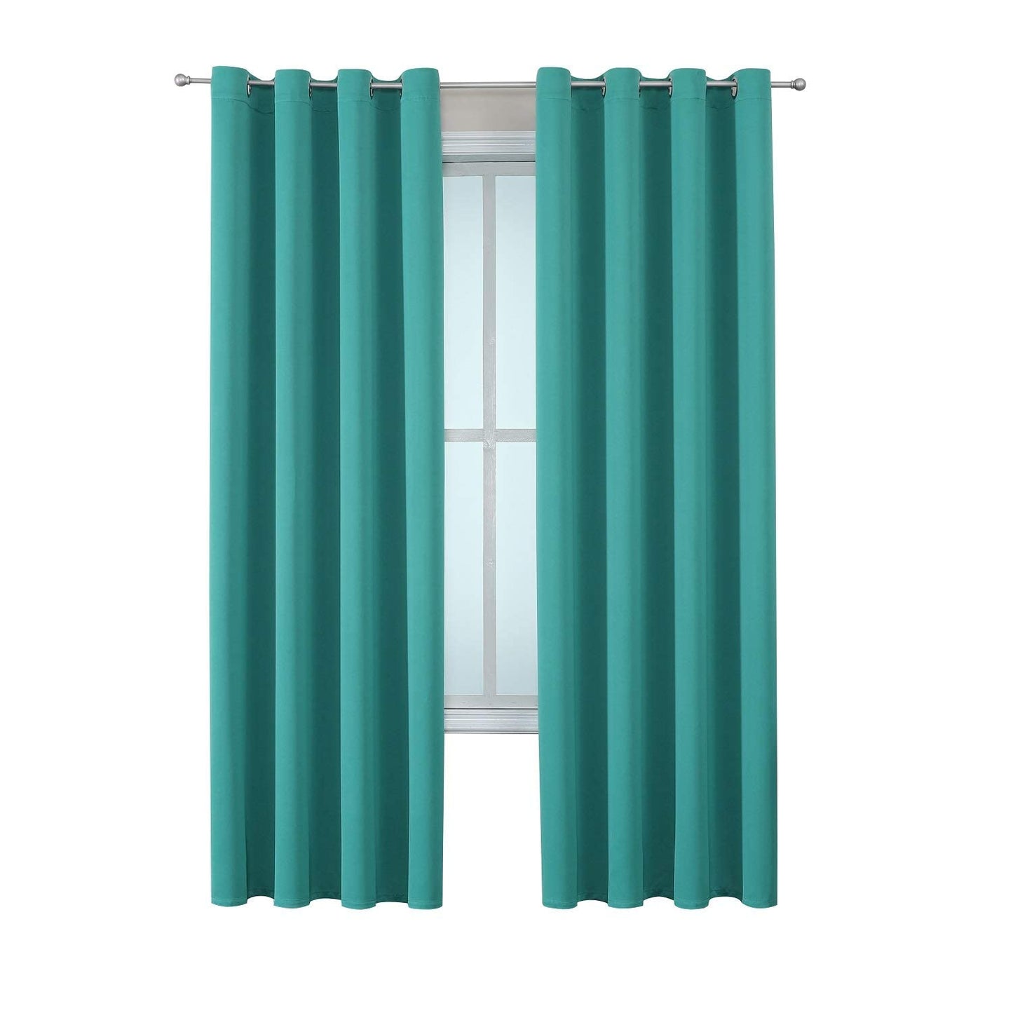 ChrisDowa Grommet Blackout Curtains for Bedroom and Living Room - 2 Panels Set Thermal Insulated Room Darkening Curtains (Dark Grey, 42 x 63 Inch)