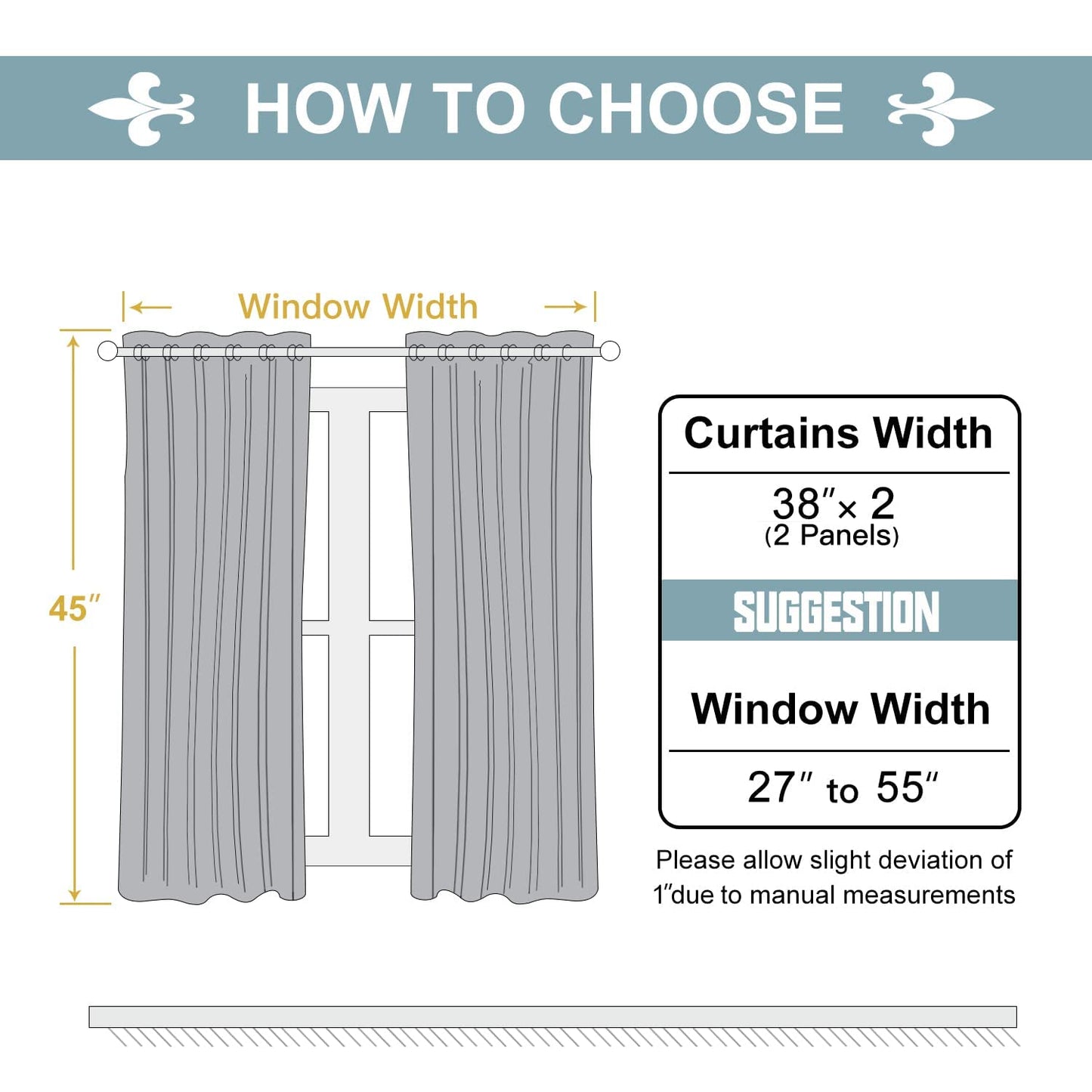 ChrisDowa Grommet Blackout Curtains for Bedroom and Living Room - 2 Panels Set Thermal Insulated Room Darkening Curtains (Dark Grey, 42 x 63 Inch)