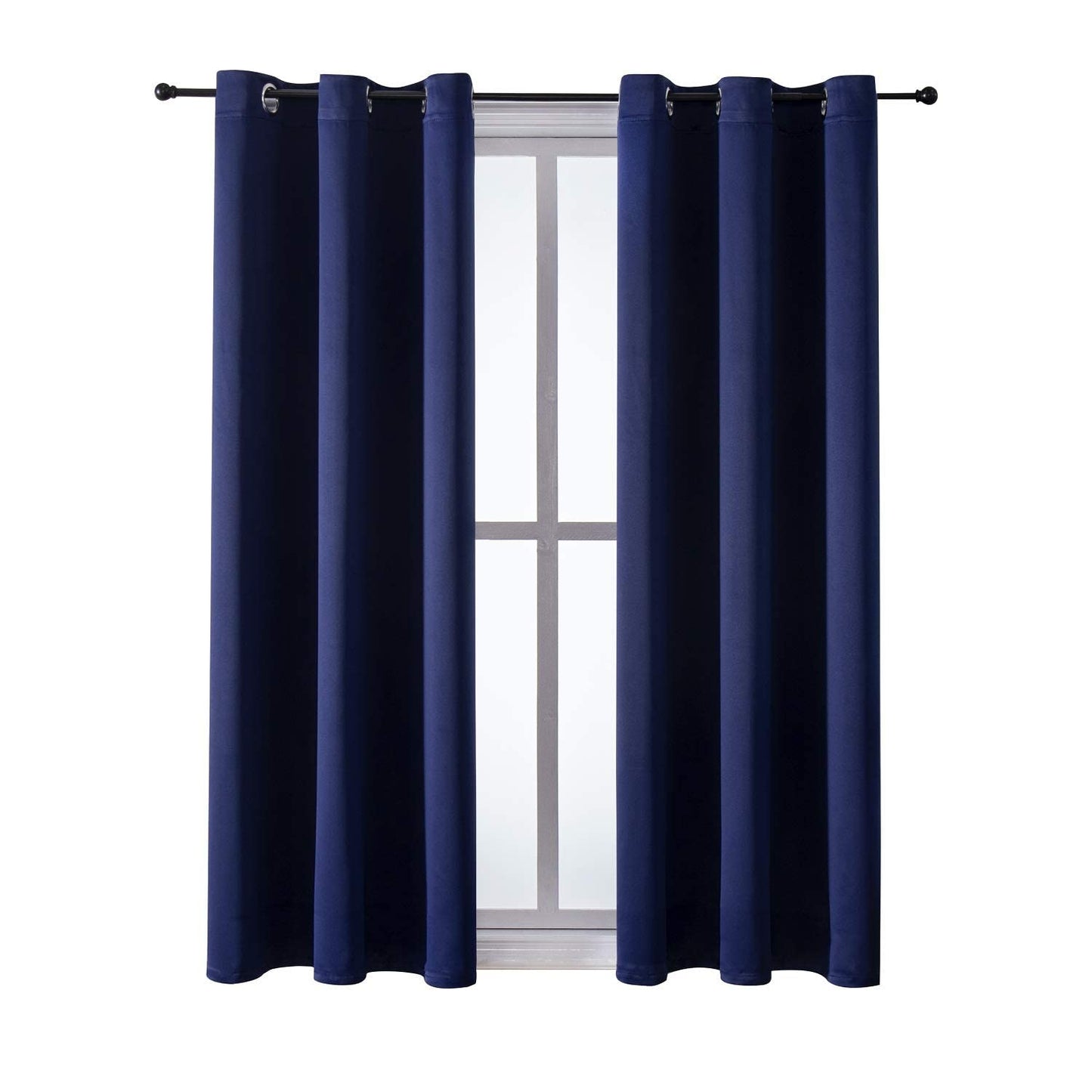ChrisDowa Grommet Blackout Curtains for Bedroom and Living Room - 2 Panels Set Thermal Insulated Room Darkening Curtains (Dark Grey, 42 x 63 Inch)
