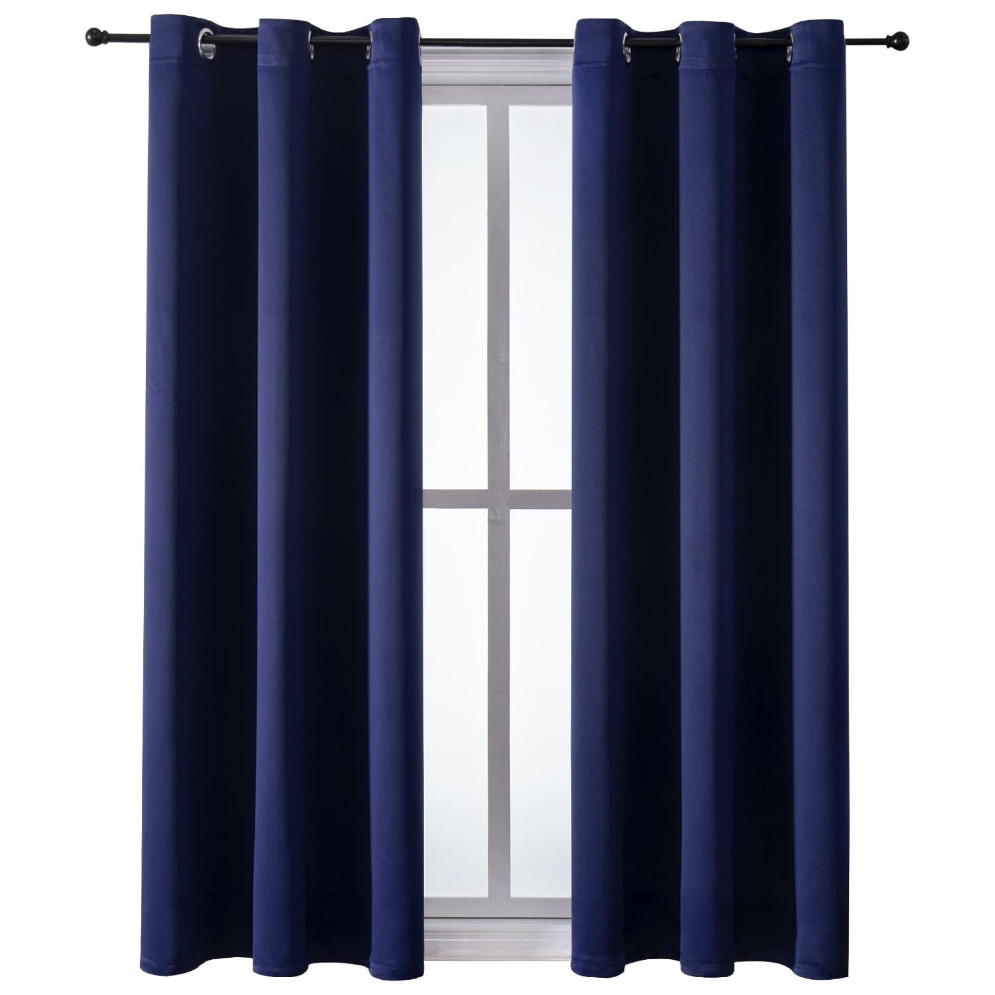 ChrisDowa Grommet Blackout Curtains for Bedroom and Living Room - 2 Panels Set Thermal Insulated Room Darkening Curtains (Dark Grey, 42 x 63 Inch)