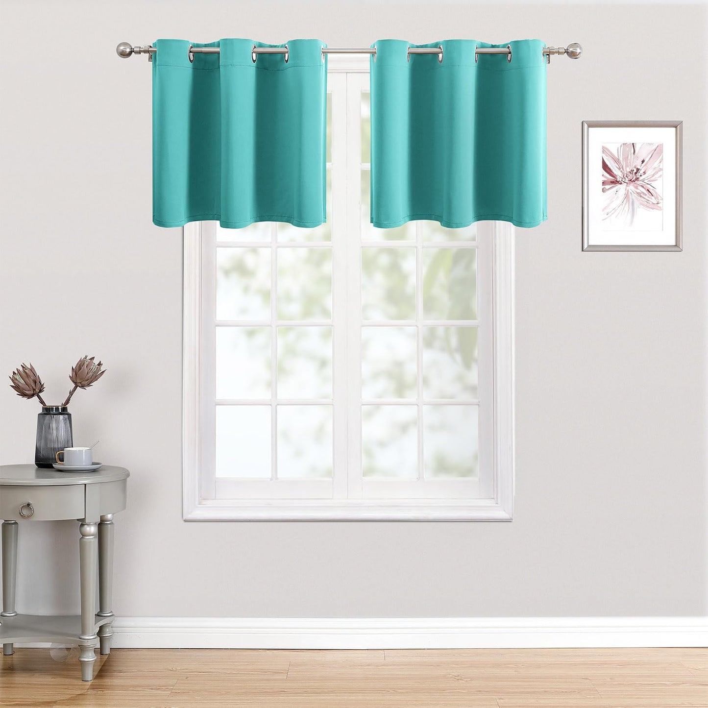 ChrisDowa Grommet Blackout Curtains for Bedroom and Living Room - 2 Panels Set Thermal Insulated Room Darkening Curtains (Dark Grey, 42 x 63 Inch)