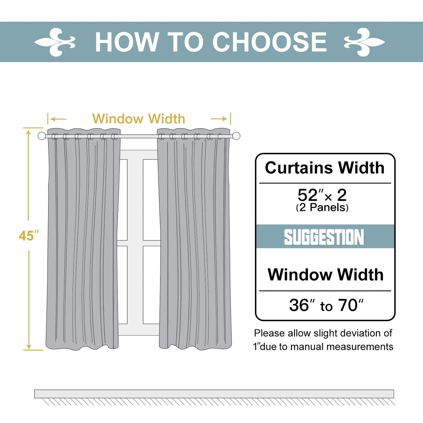 ChrisDowa Grommet Blackout Curtains for Bedroom and Living Room - 2 Panels Set Thermal Insulated Room Darkening Curtains (Dark Grey, 42 x 63 Inch)