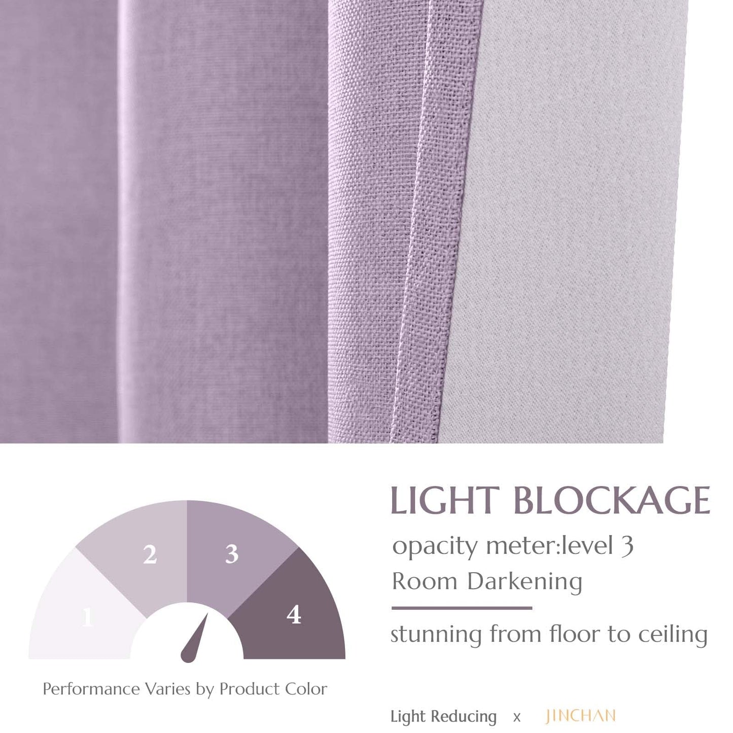 jinchan 70% Blackout Linen Textured Curtain for Living Room Darkening 84 Inch Long Bedroom Curtain Thermal Insulated Curtain Greyish Beige Curtain Grommet Top Window Curtain 1 Panel