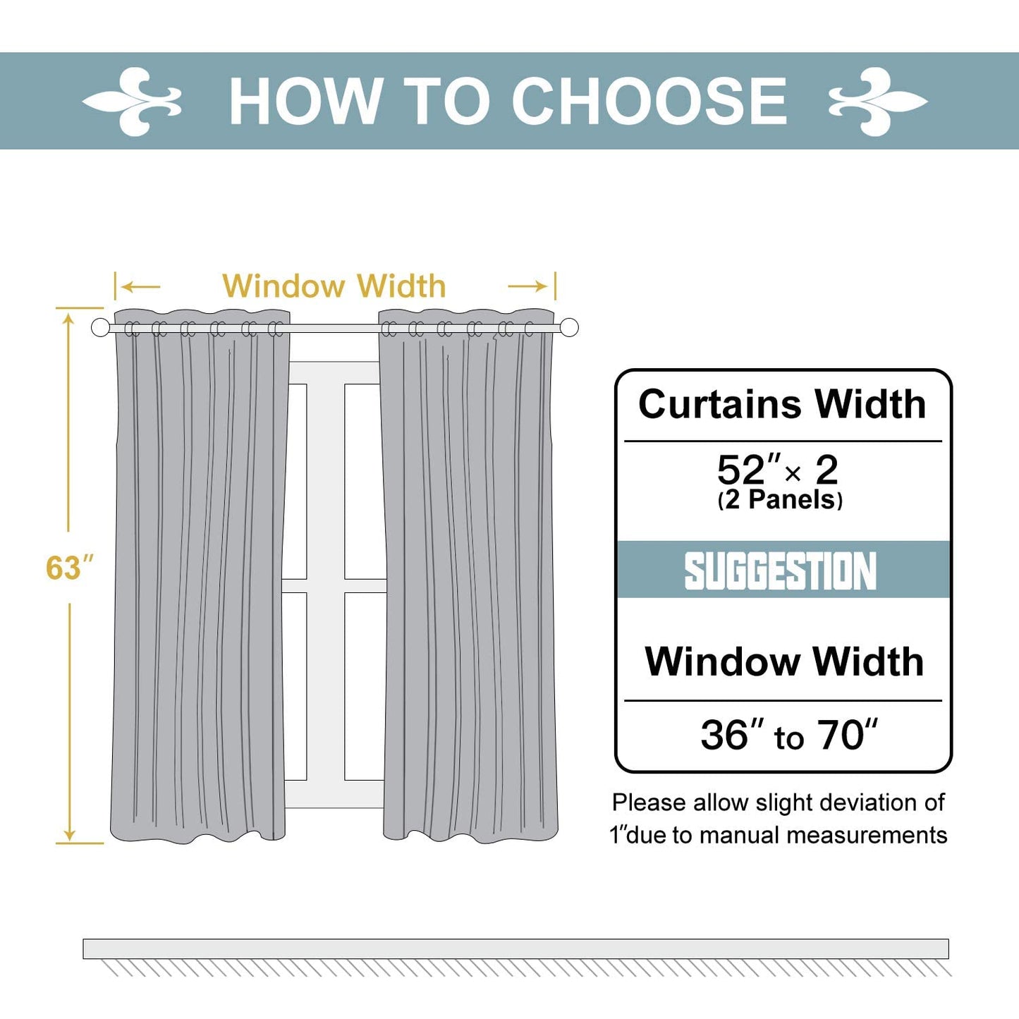 ChrisDowa Grommet Blackout Curtains for Bedroom and Living Room - 2 Panels Set Thermal Insulated Room Darkening Curtains (Dark Grey, 42 x 63 Inch)