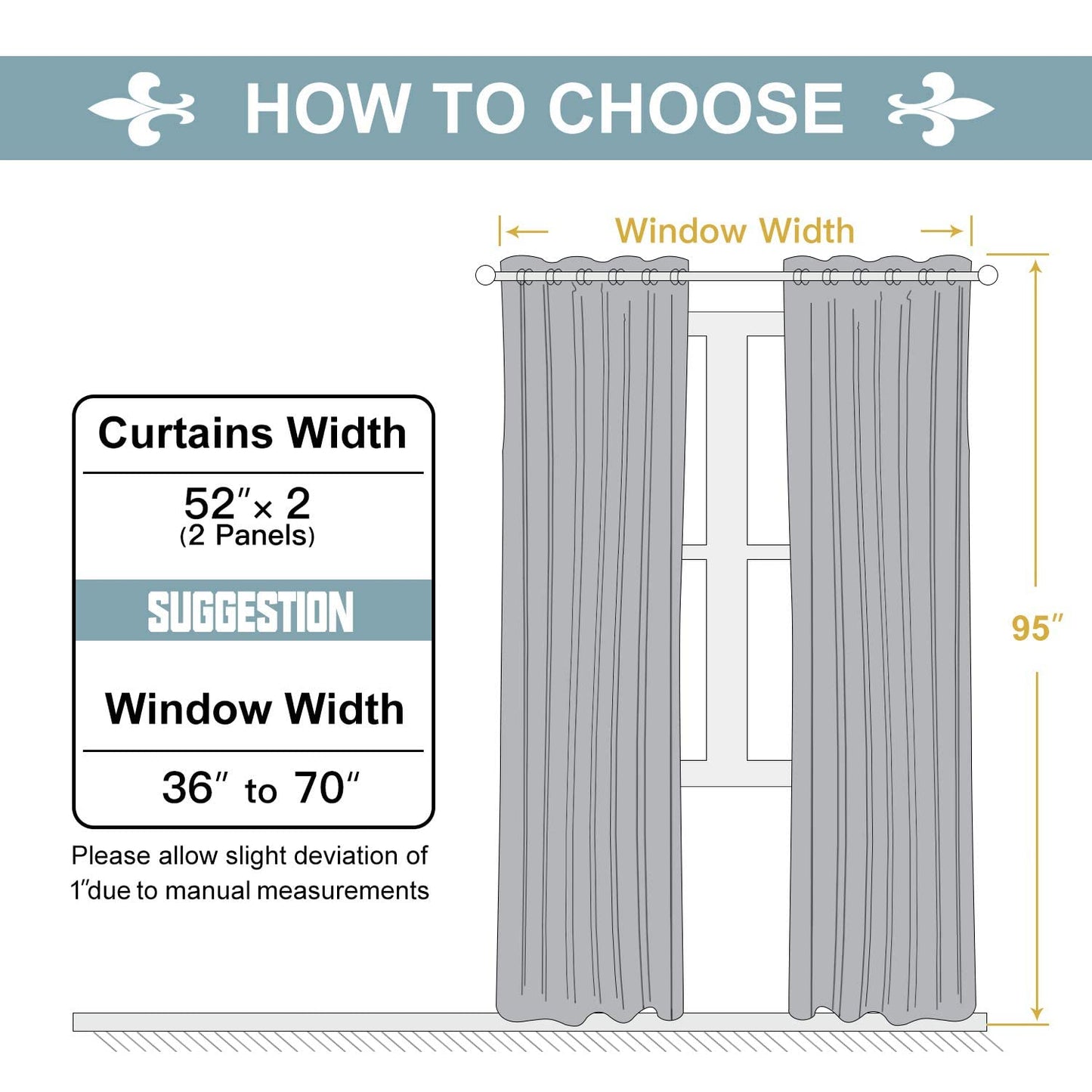 ChrisDowa Grommet Blackout Curtains for Bedroom and Living Room - 2 Panels Set Thermal Insulated Room Darkening Curtains (Dark Grey, 42 x 63 Inch)