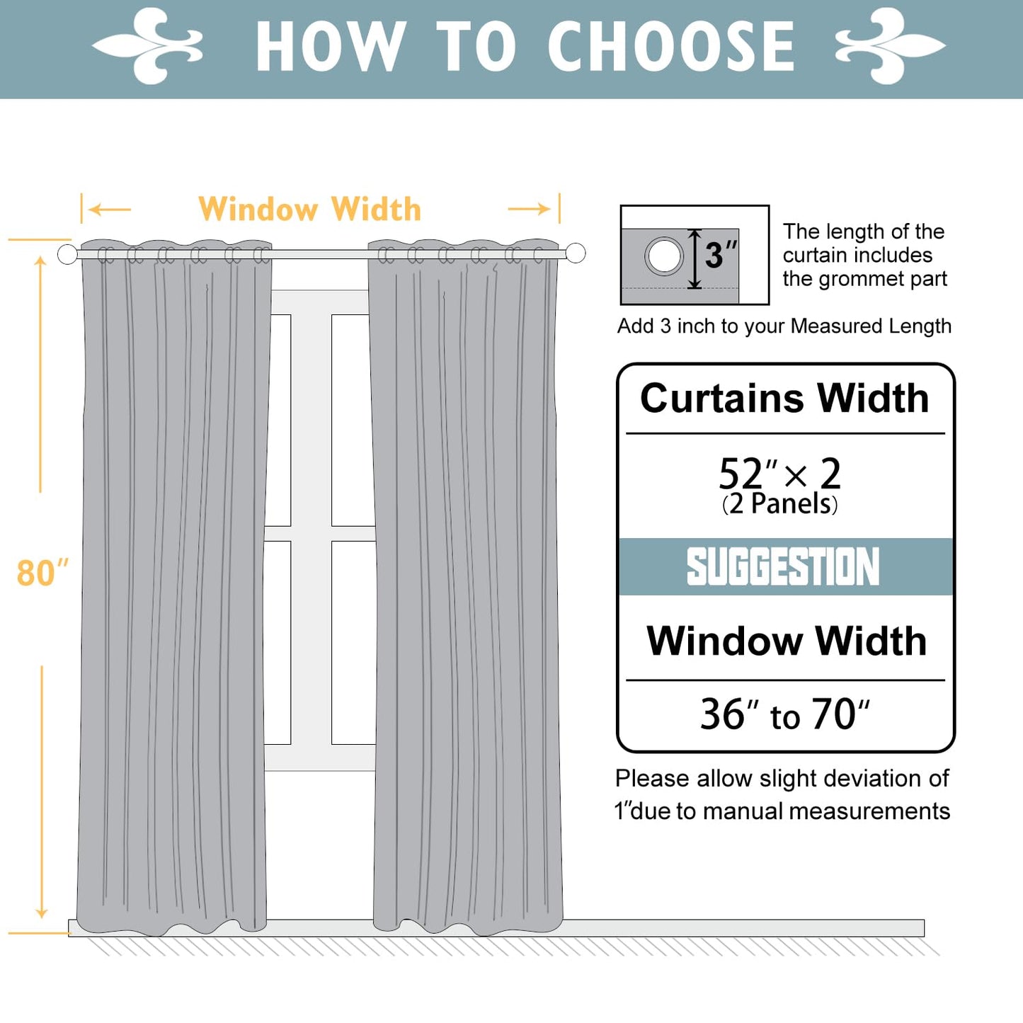 ChrisDowa Grommet Blackout Curtains for Bedroom and Living Room - 2 Panels Set Thermal Insulated Room Darkening Curtains (Dark Grey, 42 x 63 Inch)