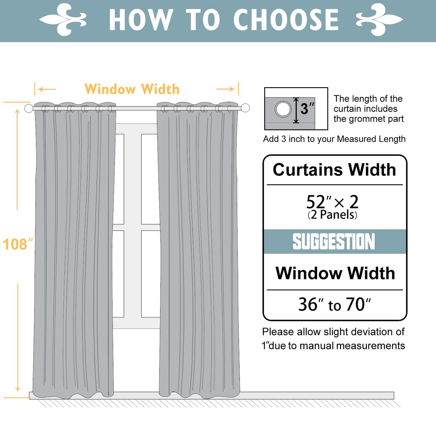 ChrisDowa Grommet Blackout Curtains for Bedroom and Living Room - 2 Panels Set Thermal Insulated Room Darkening Curtains (Dark Grey, 42 x 63 Inch)