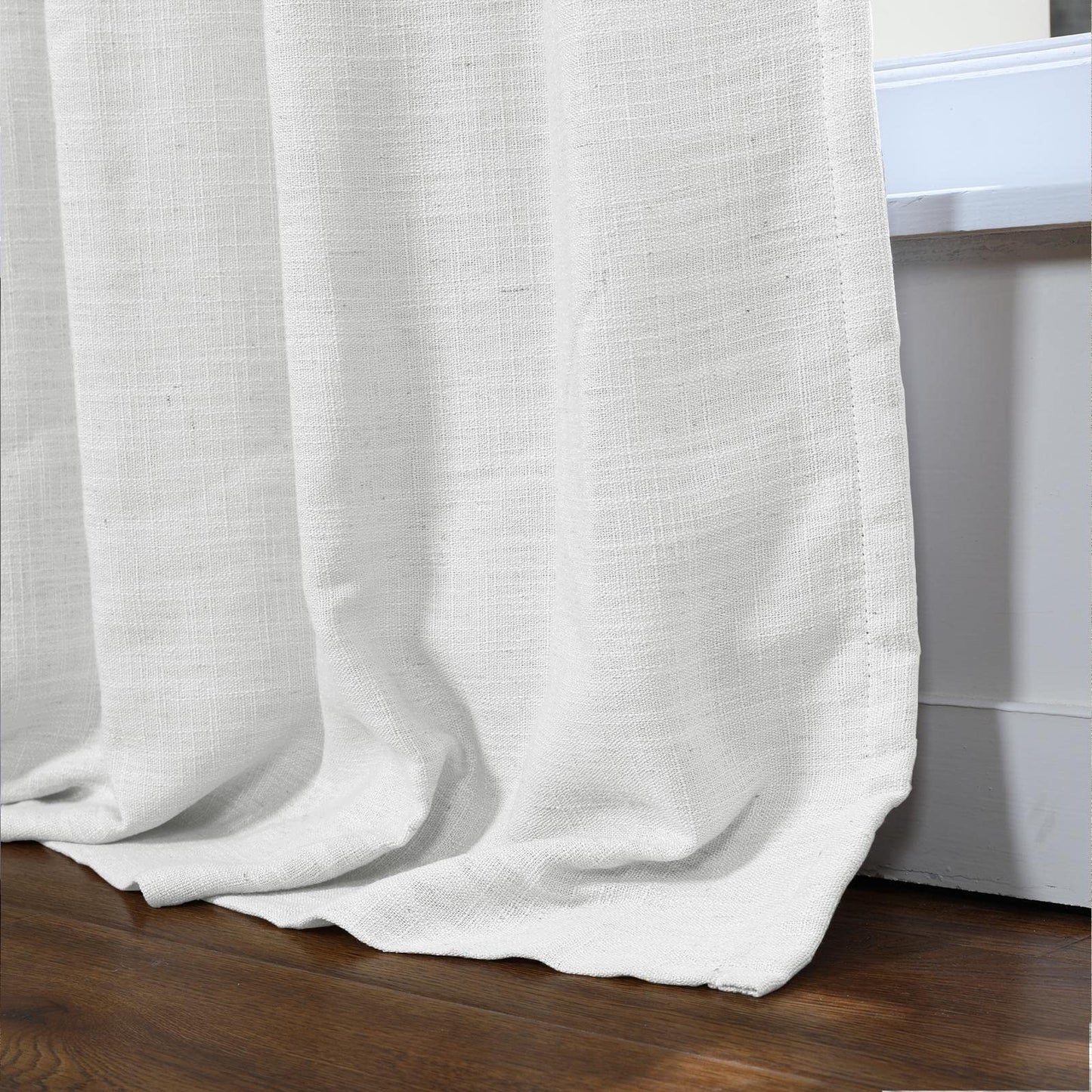 Drapifytex Pinch Pleat Polyester Faux Linen Curtain, 100 Inches Wide by 102 Inches Long, Beige Texture Curtains for Living Room and Bedroom (1 Panel)