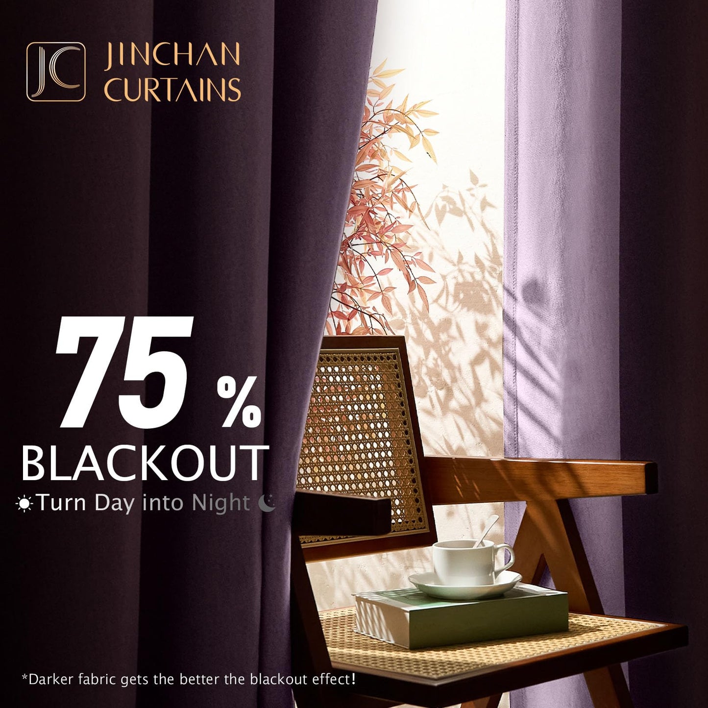 jinchan 70% Blackout Linen Textured Curtain for Living Room Darkening 84 Inch Long Bedroom Curtain Thermal Insulated Curtain Greyish Beige Curtain Grommet Top Window Curtain 1 Panel
