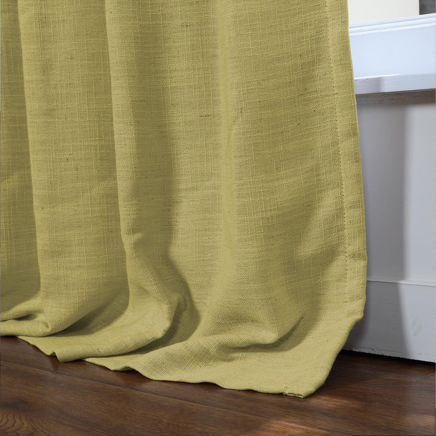 Drapifytex Pinch Pleat Polyester Faux Linen Curtain, 100 Inches Wide by 102 Inches Long, Beige Texture Curtains for Living Room and Bedroom (1 Panel)