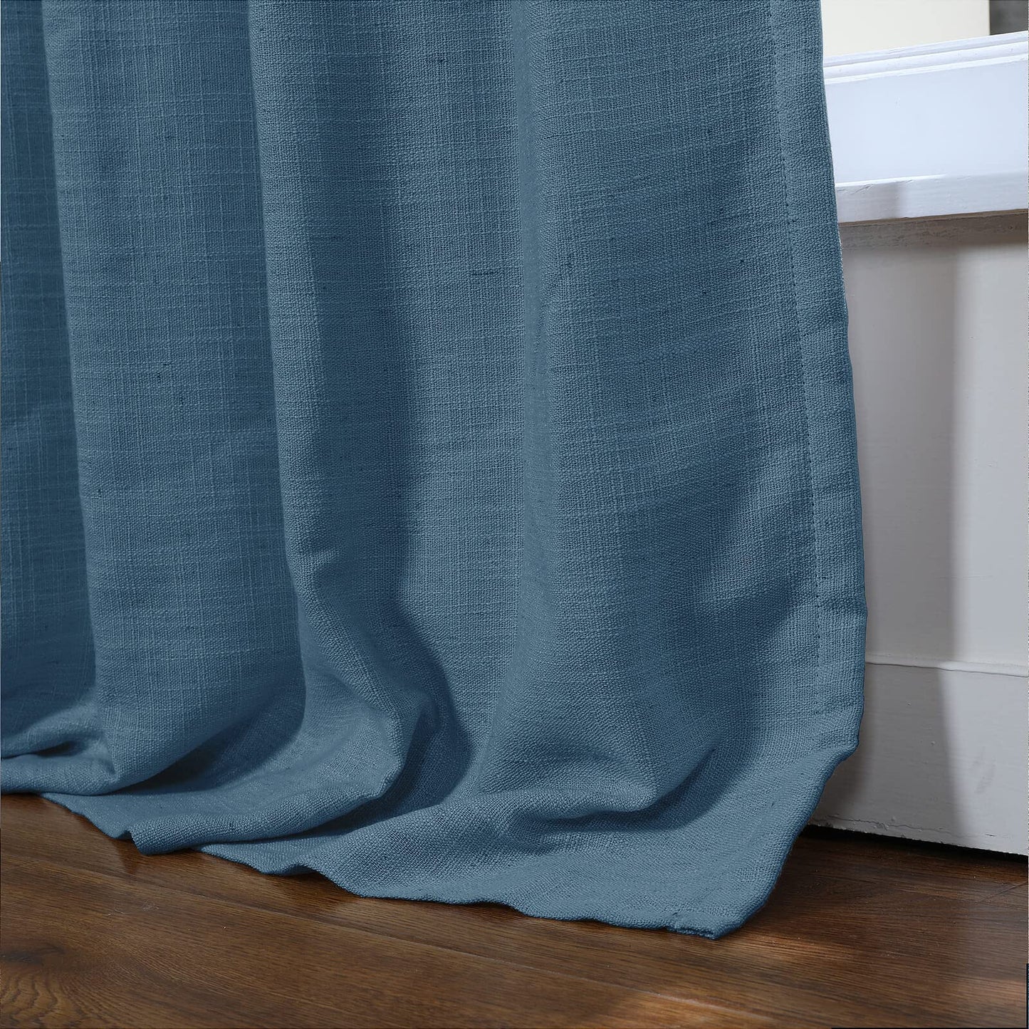Drapifytex Pinch Pleat Polyester Faux Linen Curtain, 100 Inches Wide by 102 Inches Long, Beige Texture Curtains for Living Room and Bedroom (1 Panel)