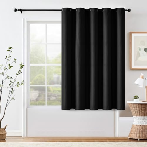 jinchan 70% Blackout Linen Textured Curtain for Living Room Darkening 84 Inch Long Bedroom Curtain Thermal Insulated Curtain Greyish Beige Curtain Grommet Top Window Curtain 1 Panel