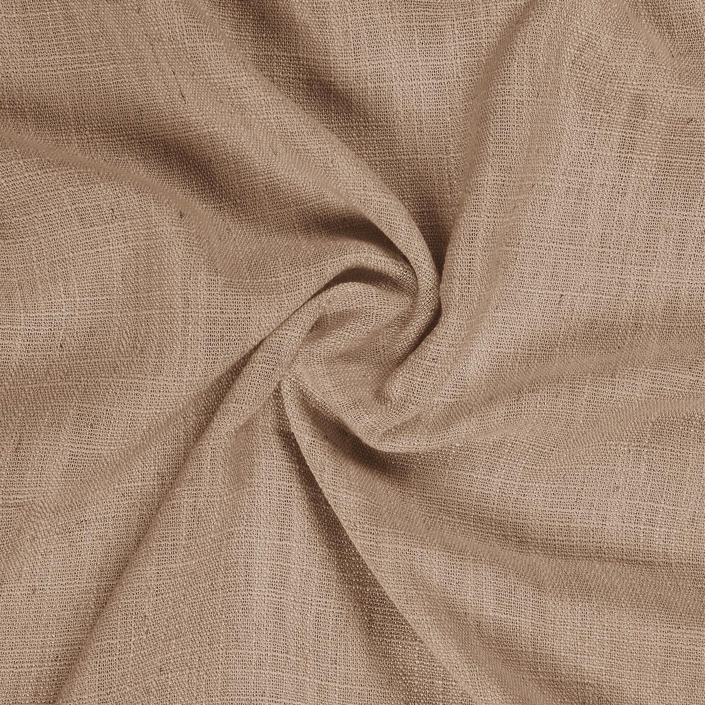 Drapifytex Pinch Pleat Polyester Faux Linen Curtain, 100 Inches Wide by 102 Inches Long, Beige Texture Curtains for Living Room and Bedroom (1 Panel)